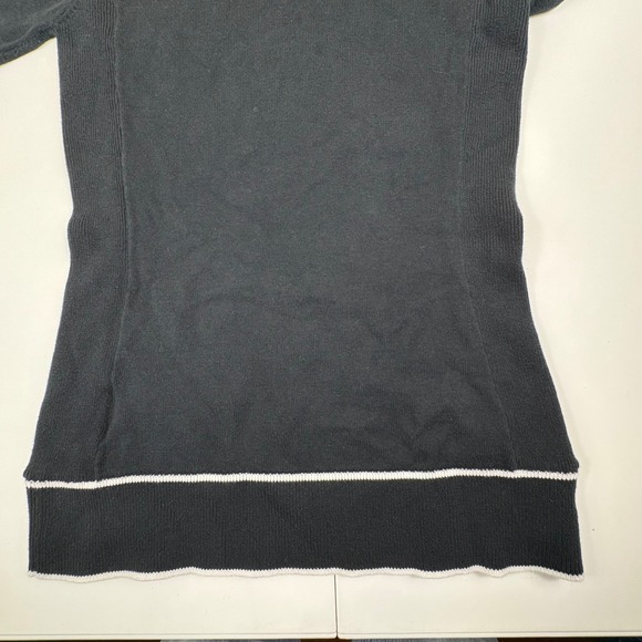 Nike Black V Neck Sweater Long Sleeve Athletic Trim Women Size PS - Picture 10 of 11